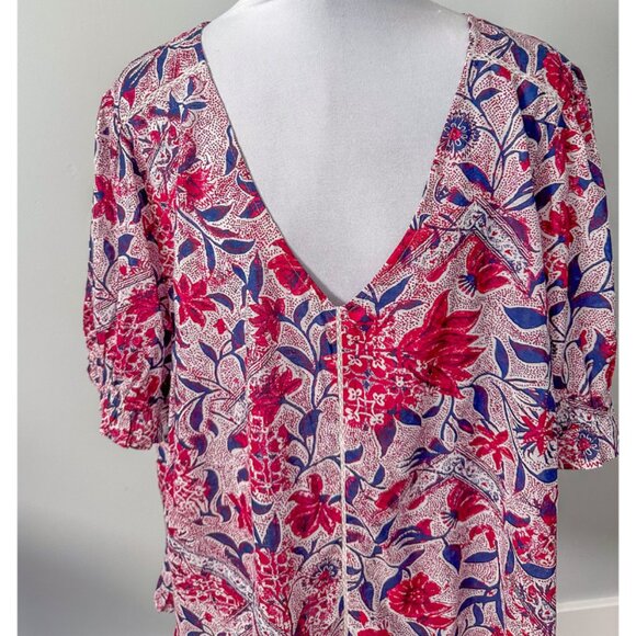 Lucky Brand Plus Size Floral Printed Ruffle Top - NWT! - Picture 4 of 13